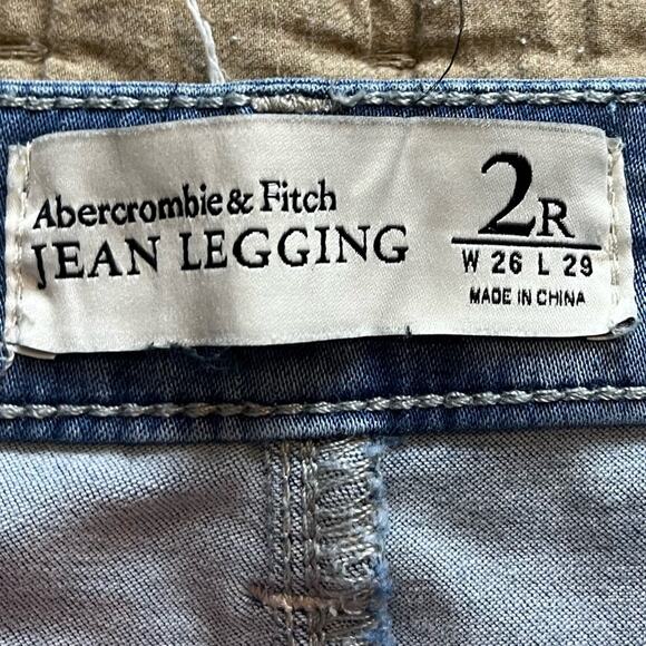 Abercrombie & Fitch Jean Jegging Distressed Mid Rise Skinny Women’s Size 2R - Picture 5 of 6